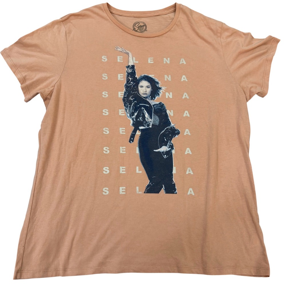 Official Selena Quintanilla Graphic T-Shirt Peach XXL C-Life Group 2021 Tee